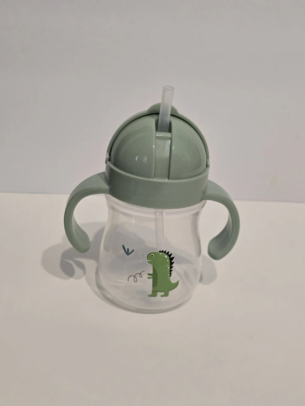 Kids Green Dino Sippy Cup with Handles NWOT